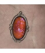 Vintage Sterling Silver Dragons Breath Cabochon Pendant Art Deco 1 ⁷/¹⁶ ... - $202.53 CAD