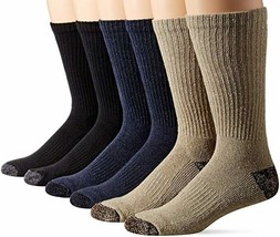 Carolina Ultimate Mens Outdoor Assorted Ribbed Boot Crew Socks 3 Pair Pack - $12.99