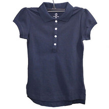 Lands&#39; End Uniform Little Girls Large 6X-7, Mesh Cap Sleeve Polo Shirt, ... - $14.99