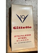 vintage gillette stainless steel safety razor blades 10 pack - $41.36 CAD