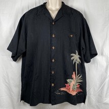 Tommy Bahama Relax Island Pin Up Girl Hawaiian Aloha Shirt Large Silk - $29.65
