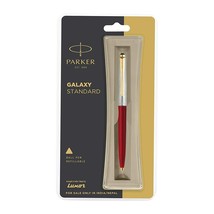 Parker Galaxy Stainless Steel Ball Pen, Blue Ink (Pack of 1) - $21.34