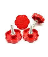 1/4&quot;-28 Fine Thread Stainless Thumb Screw Bolts Red Plastic Clamping Cap... - $261.40 MXN+