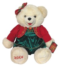 Dan Dee Snowflake Teddy Bear Plush Stuffed Animal Christmas 2001 22&quot; - £37.34 GBP