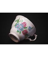 Royal Vale 6427 Bone China Tea Cup Pink Blue Flowers Scalloped Gold Trim... - $12.86