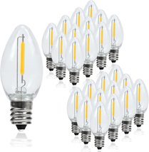 C7 LED Night Light Bulbs 0.6W Equivalent to 7W C7 Candelabra LED Filament Light  - £15.77 GBP