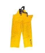 Helly Hansen Workwear Yellow PVC Fishing Bib Pants L Waterproof Rain Gear - $35.00