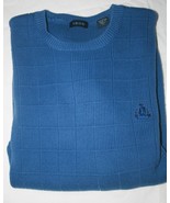 XL Izod Crewneck Blue Sweater Extra Large Cotton - $21.73