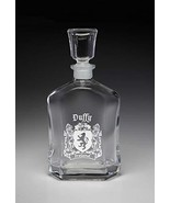 Duffy Irish Coat of Arms Whiskey Decanter (Sand Etched) - $73.53 CAD