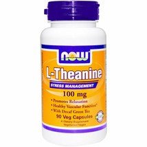 L-Theanine, 100 mg, 90 Vcaps, From Now Foods - $19.32