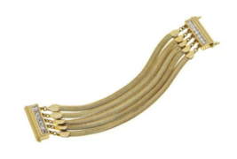 Heidi Daus "Snake Charmer" 5-STRAND Golden Bracelet - $59.39