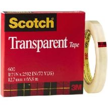3M Scotch Transparent Tape, 1/2" x 2592", 1/Roll - Model 600 - $19.22