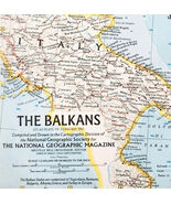 1962 Balkans Map National Geographic Europe Albania Yugoslavia 24.5 x 19... - €25,75 EUR