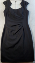 Calvin Klein Sheath Dress Women Size 6 Black Sleeveless Sweetheart Neck Back Zip - £20.54 GBP