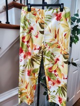 Linda Allard Ellen Tracy Women Multicolor Floral Mid Rise Straight Leg Pants 14 - £20.45 GBP