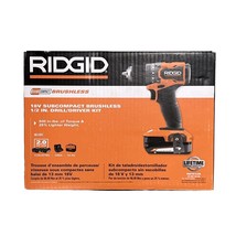 NEW RIDGID 18V SubCompact Brushless Cordless 1/2 in. Drill/Driver Kit FR... - £59.78 GBP