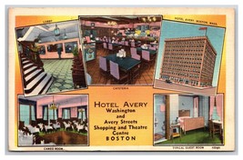 Hotel Avery Multiview Boston Massachusetts MA Linen Postcard Y13 - £3.27 GBP