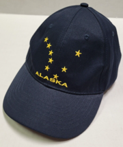 Trucker Hat Cap Strap Back Alaska Black - $12.09