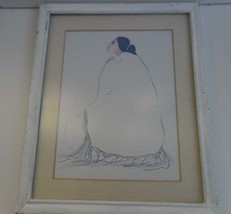 1970&#39;s R.C Gorman Navajo Native Indian Woman Litho Print Framed Art, Custom Mats - £77.90 GBP