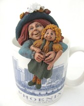 VTG Friar Folk Mug Sitter Girl with Doll  Hanging Figurine Maureen Carlson 1996 - £11.60 GBP