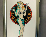 Old School Classic Pin Up D3 100&#39;s Size Cigarette Case with Built in Lig... - $21.73