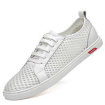 Brand Summer Breathable Mens Casual Shoes new Mesh White Men&#39;s Footwear Male Wal - £57.52 GBP