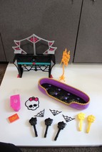 Monster High Doll House  bedroom furniture coffin vanity luggage brushes... - $14.84