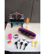 Monster High Doll House  bedroom furniture coffin vanity luggage brushes... - £11.84 GBP