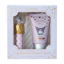 Kuromi Lip Balm &amp; Hand Cream set Cherry Fragrance SANRIO Gift NEW Hello Kitty - £33.10 GBP