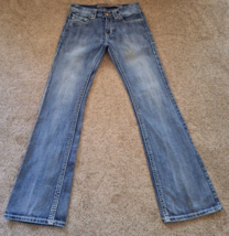Rock And Roll Cowboy Jeans Mens 30x35 Blue Pistol Bootcut Regular Wester... - $32.98