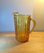 Vintage 70s Anchor Hocking tahiti bamboo pattern glass pitcher - $32.00