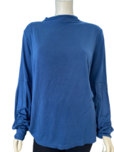 Ann Taylor Knit High Neck Puff Sleeve Knit Top Women&#39;s XL Teal - £9.22 GBP