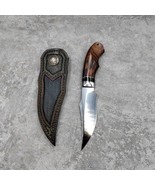 Wootz Steel Fixed Blade Knife Hunting survival Knives Wood Handle With S... - £277.34 GBP