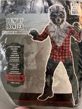 Hungry Howler Werewolf Wolf Halloween Costume/Mask Child Large Red Plaid... - $14.01