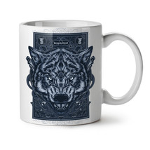 Wolf Hungry Blood Animal NEW White Tea Coffee Mug 11 oz | Wellcoda - £12.64 GBP