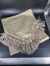 Eastern Accents Table Runner 16” X 70”  Golden Beige Fringed, Hand Made ... - £25.77 GBP