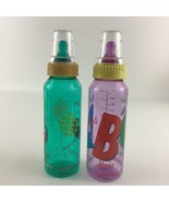 Gerber Baby Bottle Set Tropical Colors Fruit Spanish Cap Lid Nipple Vint... - $46.09 CAD