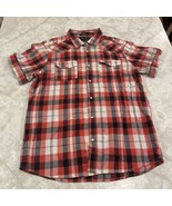 Eighty Eight Platinum Shirt Mens XL Red Plaid Button Up Short Sleeve - $19.32