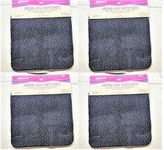 LOT OF 4 Allary Iron On Denim Repair Patches Kit 5 1/4&quot; x 5 1/4&quot; -2 Patches/Lot - £6.36 GBP