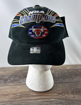Chicago Bulls Adjustable Baseball Locker Room Hat Starter 1998 NBA Champions VTG - $34.64