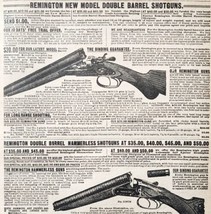 1900 Remington Dbl Barrel Shotgun Advertisement Victorian Sears Roebuck ... - £20.02 GBP