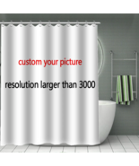 Print Your Pattern Custom Bamboo Shower Curtain Polyester Fabric Waterpr... - £27.89 GBP