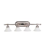 Kichler 6484CH Broadview 4LT Vanity Fixture, Chrome Finish with Satin Etched Cas - $104.75