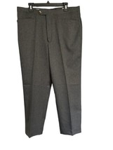 Sansabelt Pants Slacks Mens Charcoal 100% Dacron Polyester Inseam 37/30 Vintage - £41.78 GBP