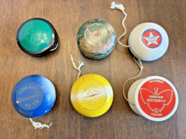 6 Yo-Yo's Duncan Olympic Sayco Tournament Butterfly Yo-Yo Lot Vintage Pre-Owned - $45.68