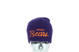 NOS Vintage 90s Sports Specialties Chicago Bears Script Spell Out Beanie Hat - $98.95