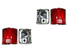 Tail Lights For Chevy GMC Suburban 1976 1977 1978 Lens And Housing Chrom... - £66.40 GBP