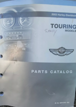 2003 Harley Davidson Touring Models Parts Catalog Manual 99456-03-
show ... - $79.55