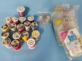 Sewing Craft Rayon Thread Bobbins Hot Glue Melts Lot of Hobby Items  - $24.99