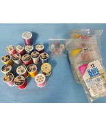 Sewing Craft Rayon Thread Bobbins Hot Glue Melts Lot of Hobby Items  - £19.95 GBP